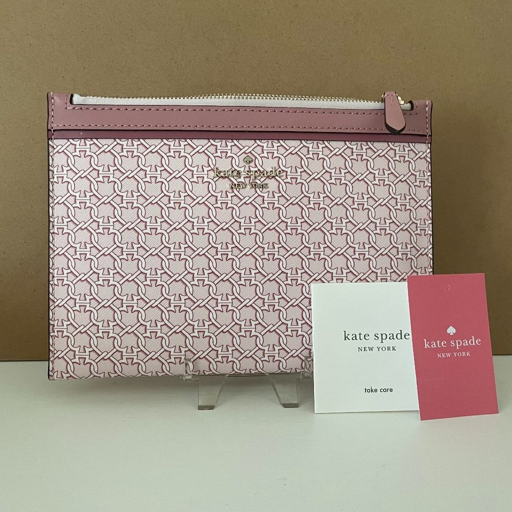 Kate Spade Spade Link Medium Zip Pouch Clutch